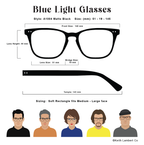 Prescription Reading Glasses – PhotoGray Blue Light Blocking Lenses with Anti-Reflective Coating Unisex | Style 1004