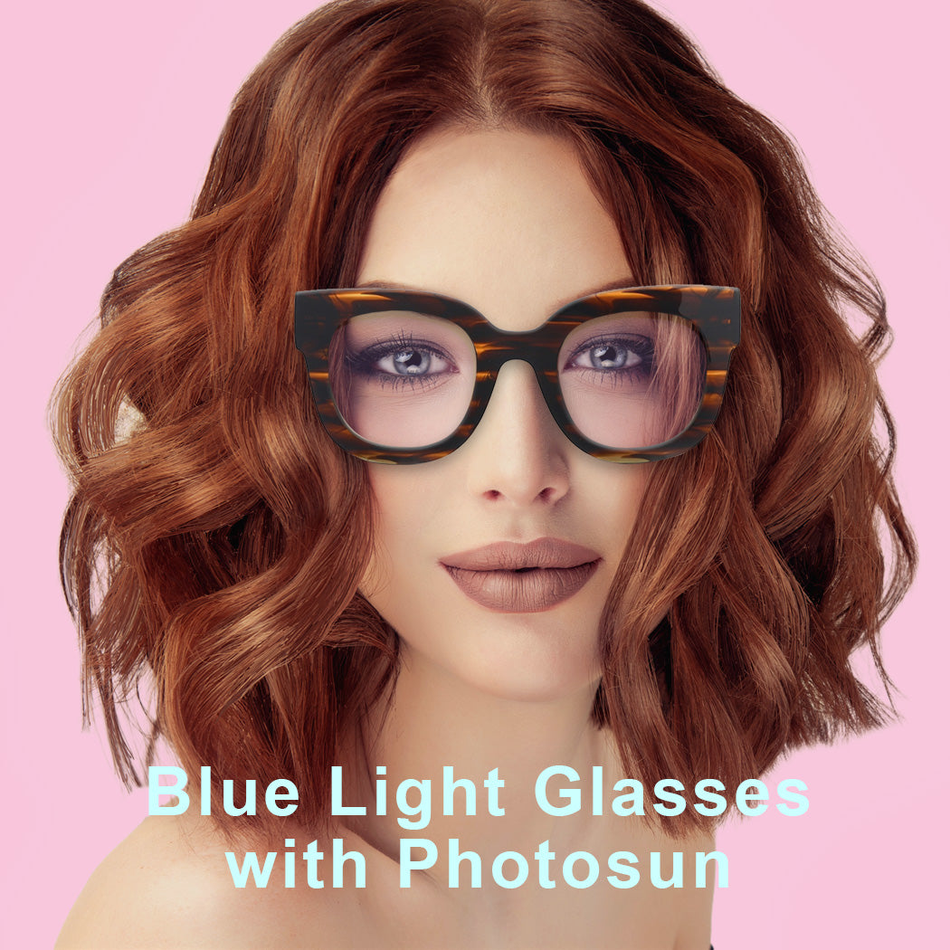 Blue Light Blocking Glasses – Photochromic Light-Adaptive Optical Frame | Style 8045