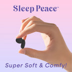 Sleep Peace™ Silicone Earplugs for Sleeping, Work, Study,Concerts, Swimming, Travel, Snoring /Black