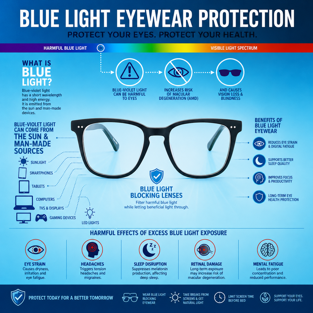 Women’s Oversized Blue Light Glasses with Photochromic Light-Adaptive Lenses, Anti-Reflective Optical Frame | Style 8048