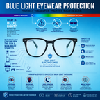 Women’s Oversized Blue Light Glasses with Photochromic Light-Adaptive Lenses, Anti-Reflective Optical Frame | Style 8048