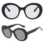 Black Round Blue Light Optical Fashion Glasses with Light Changing Sun Lenses /Style 8046