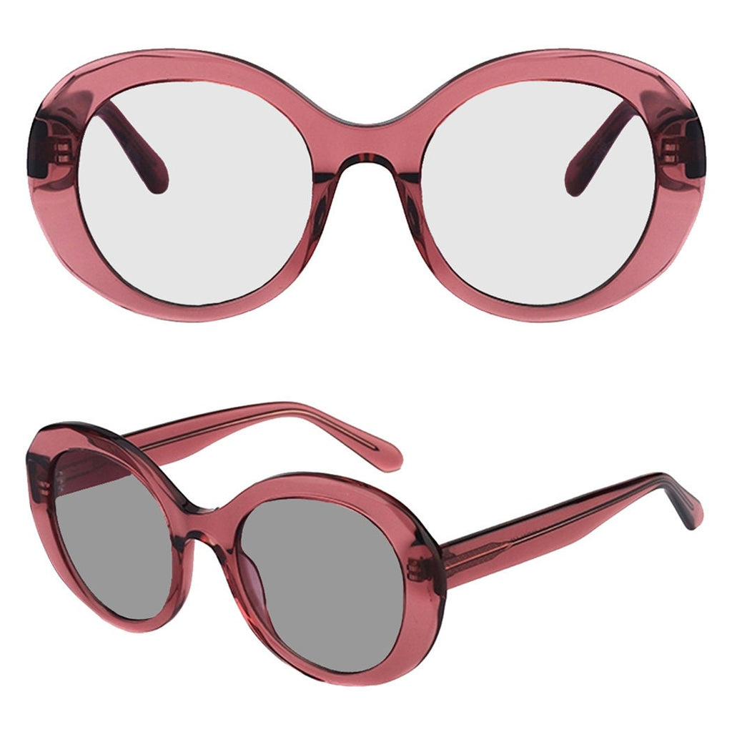 Black Round Blue Light Optical Fashion Glasses with Light Changing Sun Lenses /Style 8046