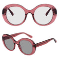 Black Round Blue Light Optical Fashion Glasses with Light Changing Sun Lenses /Style 8046