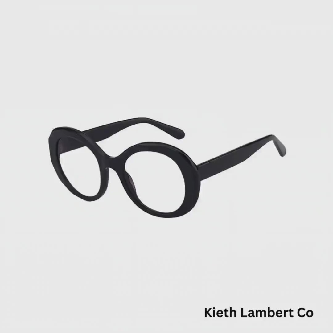 Black Round Blue Light Optical Fashion Glasses with Light Changing Sun Lenses /Style 8046